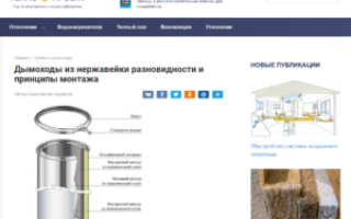 Подключение котла к дымоходу из нержавейки