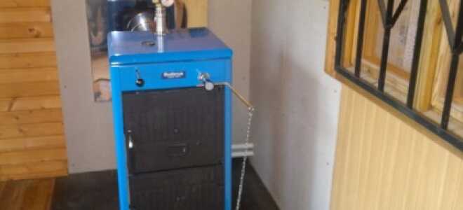 Установка твердотопливного котла