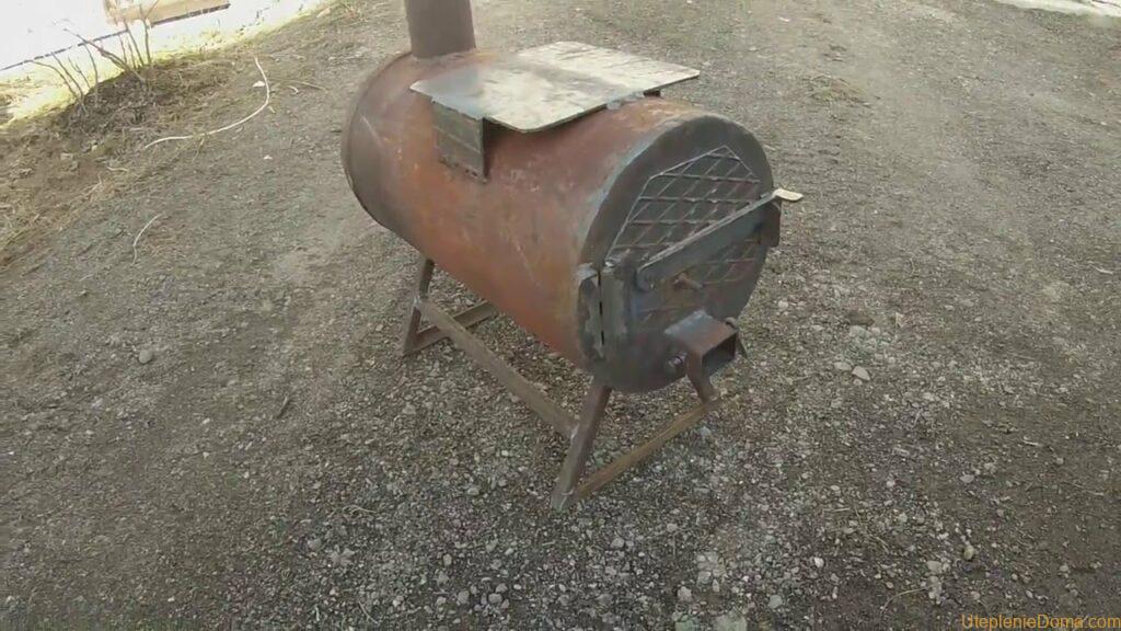 Буржуйка из бочки собственными руками